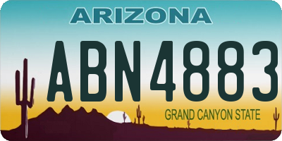 AZ license plate ABN4883