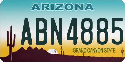 AZ license plate ABN4885