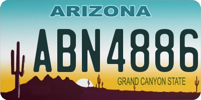 AZ license plate ABN4886