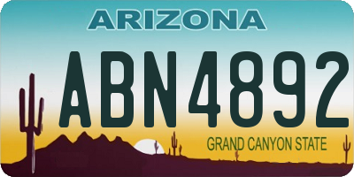 AZ license plate ABN4892