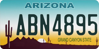 AZ license plate ABN4895