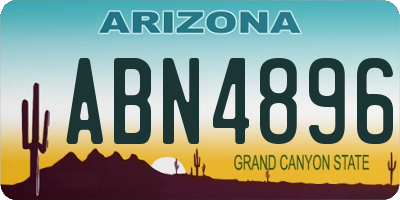 AZ license plate ABN4896