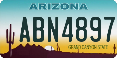 AZ license plate ABN4897