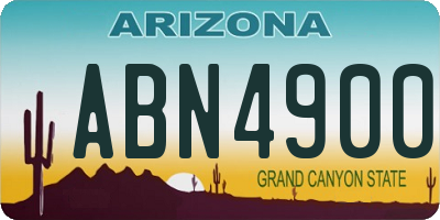 AZ license plate ABN4900