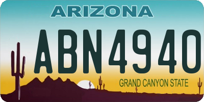 AZ license plate ABN4940