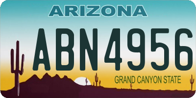 AZ license plate ABN4956