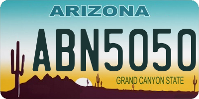 AZ license plate ABN5050