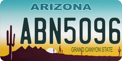 AZ license plate ABN5096