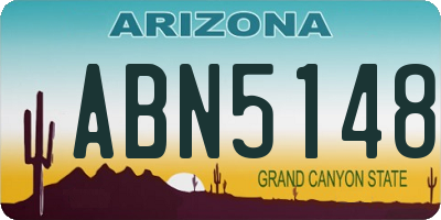 AZ license plate ABN5148