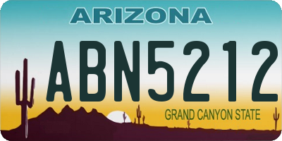 AZ license plate ABN5212