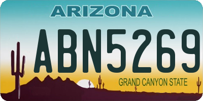 AZ license plate ABN5269