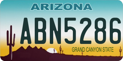 AZ license plate ABN5286