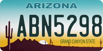 AZ license plate ABN5298