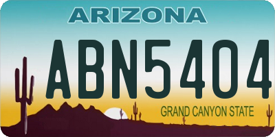 AZ license plate ABN5404