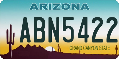 AZ license plate ABN5422
