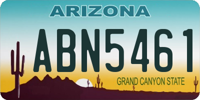 AZ license plate ABN5461