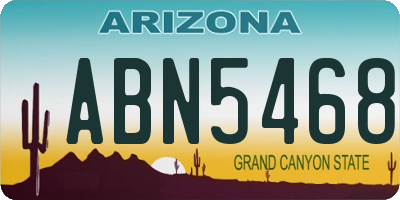 AZ license plate ABN5468