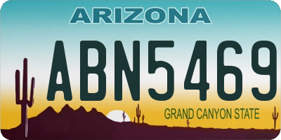 AZ license plate ABN5469