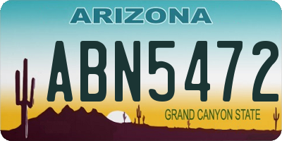 AZ license plate ABN5472