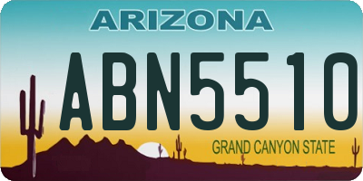 AZ license plate ABN5510