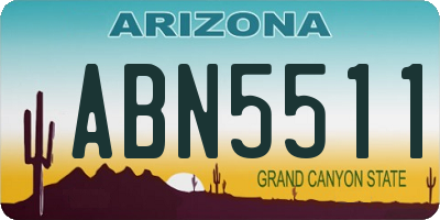 AZ license plate ABN5511