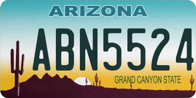AZ license plate ABN5524