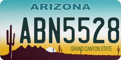 AZ license plate ABN5528
