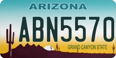 AZ license plate ABN5570