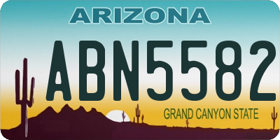 AZ license plate ABN5582