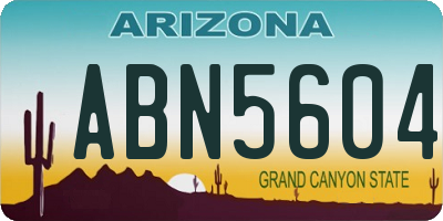 AZ license plate ABN5604