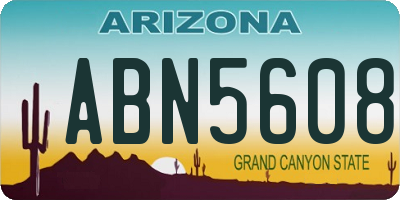 AZ license plate ABN5608