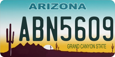AZ license plate ABN5609