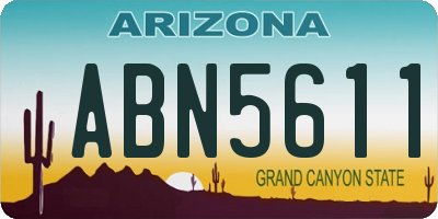 AZ license plate ABN5611
