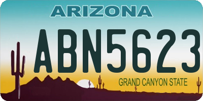 AZ license plate ABN5623