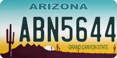 AZ license plate ABN5644