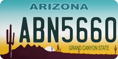 AZ license plate ABN5660