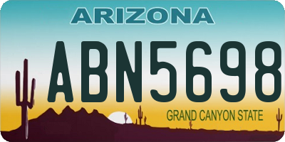 AZ license plate ABN5698