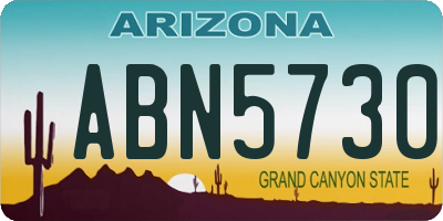 AZ license plate ABN5730