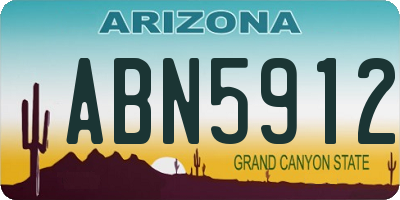 AZ license plate ABN5912