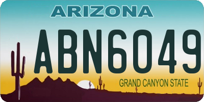 AZ license plate ABN6049