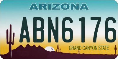 AZ license plate ABN6176