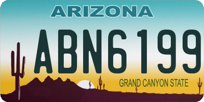 AZ license plate ABN6199