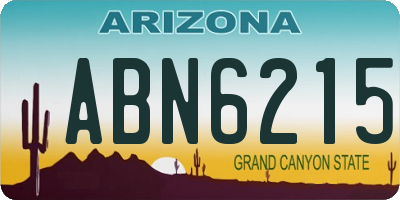AZ license plate ABN6215
