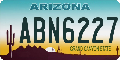 AZ license plate ABN6227