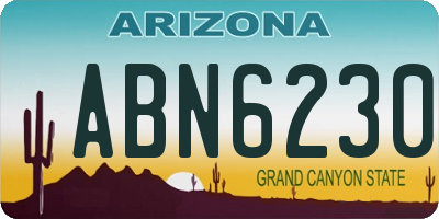 AZ license plate ABN6230