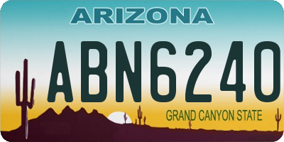 AZ license plate ABN6240