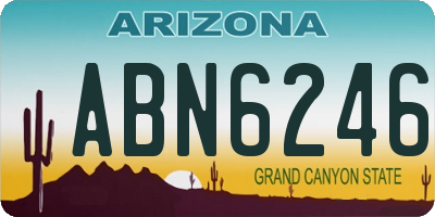 AZ license plate ABN6246