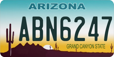 AZ license plate ABN6247