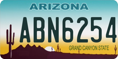 AZ license plate ABN6254