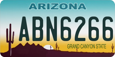 AZ license plate ABN6266
